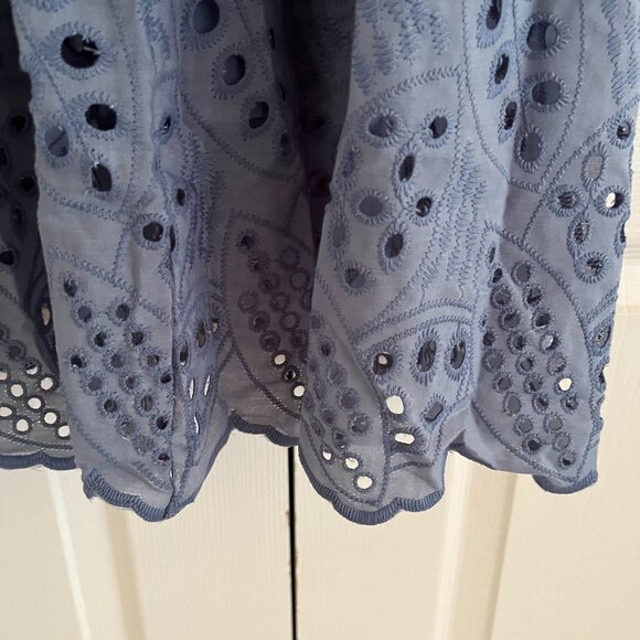 GRACE KARIN Womens Summer 3/4 Sleeve Dress with Pockets Eyelet Dress, Blue, Larg - Picture 4 of 7